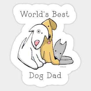 World's Best Dog Dad Sticker